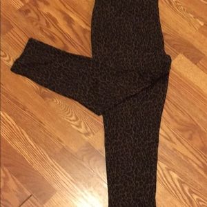Leopard print pants faded glory 2x